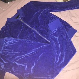 Velvet Track Suit Set